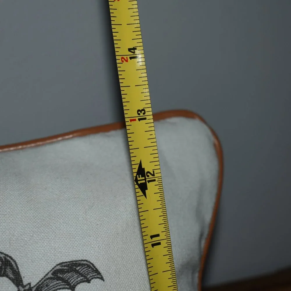 Cynthia Rowley Western Country Farmhouse Cowboy Skeleton Bats Halloween Pillow